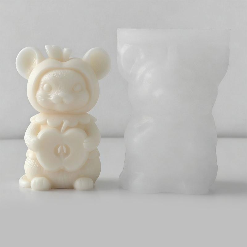 Stereoscopic Mouse Candle Making Silicone Mold Food Safe Easily Release Perfect For DIY Enthusiasts Gift Crafting
