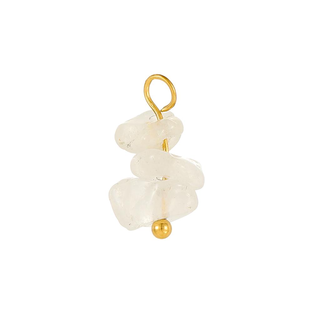 CARLIDANA Rainbow Color Beaded Charm Natural Stone Pendant Beads with Nine Needle Pin for Necklace Earrings DIY Jewelry Making