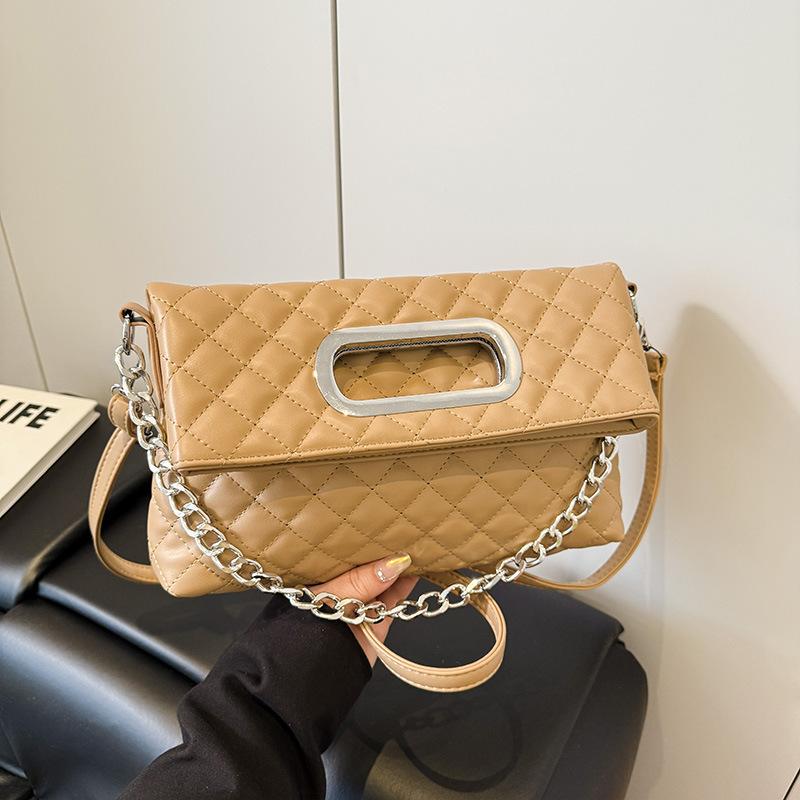 Große Kapazität Tasche Damen Neu Trendig High-End Mode Diamant-Ketten-Tasche Pendler Schulter Umhängetasche