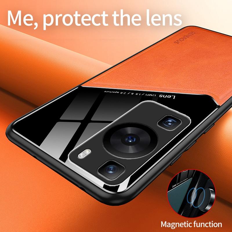 Case For Huawei P20 P30 Lite P40 Pro Plus Luxury Leather Phone Case For Huawei P60 P50 Pro Magnetic Silicone Protection Cover
