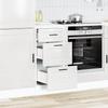 Kitchen Base Cabinet, Porto, White, Wood-Based Material
