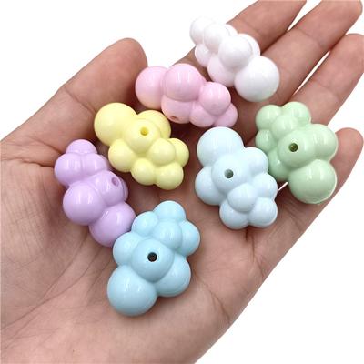 5 pezzi di perline sciolte a forma di nuvola di colore pieno fai da te, materiale fatto a mano per realizzare collane, bracciali, accessori per gioielli di moda