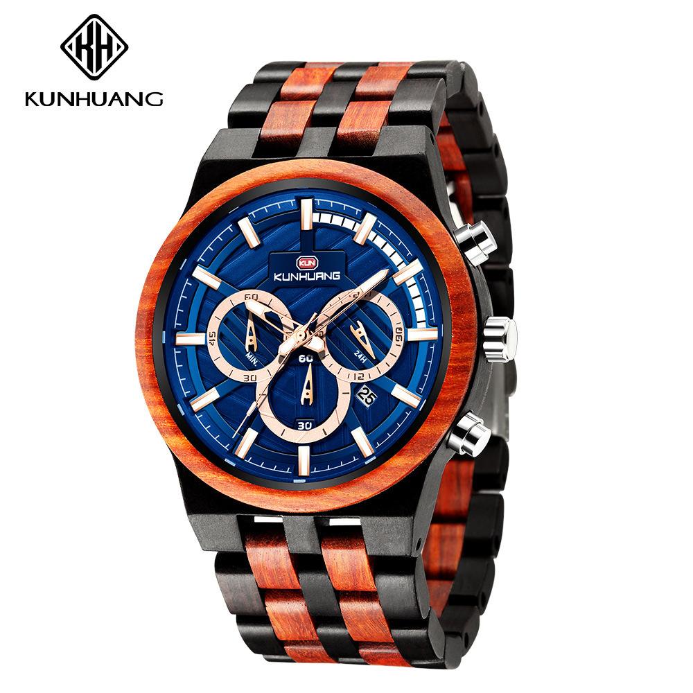 Sports Menwatches Men S Watches Fashion Quartz Multifunctional Wooden Suit Wooden Watch Men S