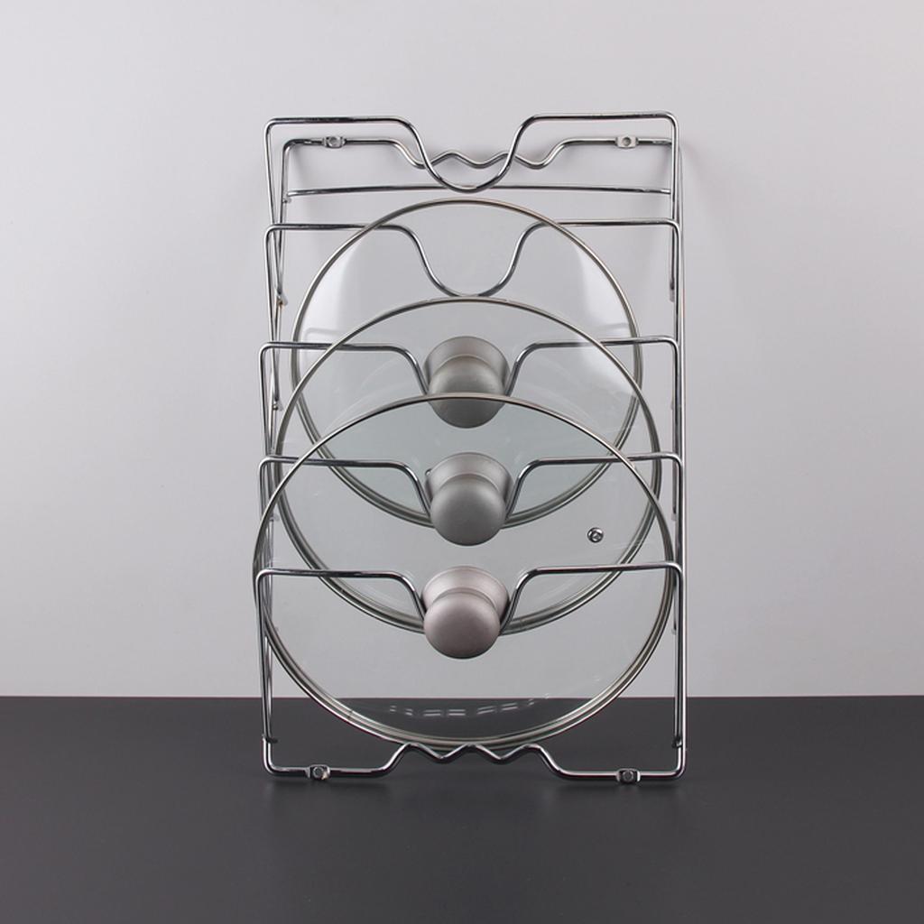 Neu 1 stücke 5-Schicht Topf Deckel Halter Lagerung Organizer Wand Tür Montieren Racks Regal