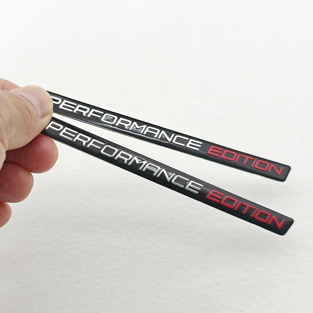 2PCS 3D Aluminium Performance Edition Emblem Car Logo Badge Decoration Rear Trunk Fender Sticker Decal Motorcycle Accessories Lzkpf00