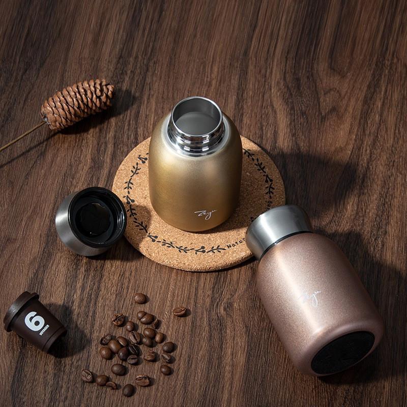 Portable Mini Water Bottle Stainless Steel 300ML Coffee Mugs for Sport Camping Belly Shape Thermos Vacuum Cup Thermal Drinkware