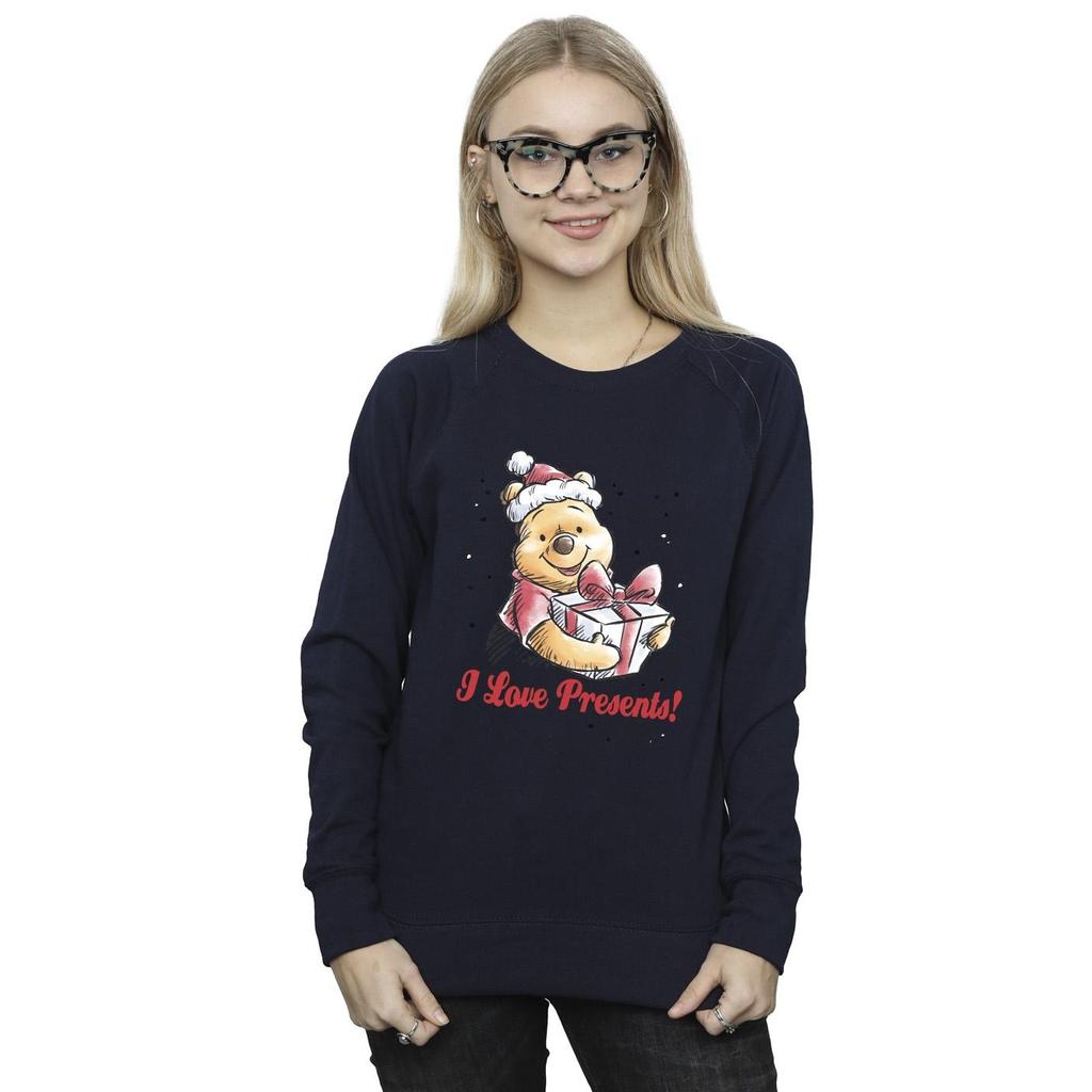 Disney Womens/Ladies Winnie The Pooh Love Presents Sweatshirt