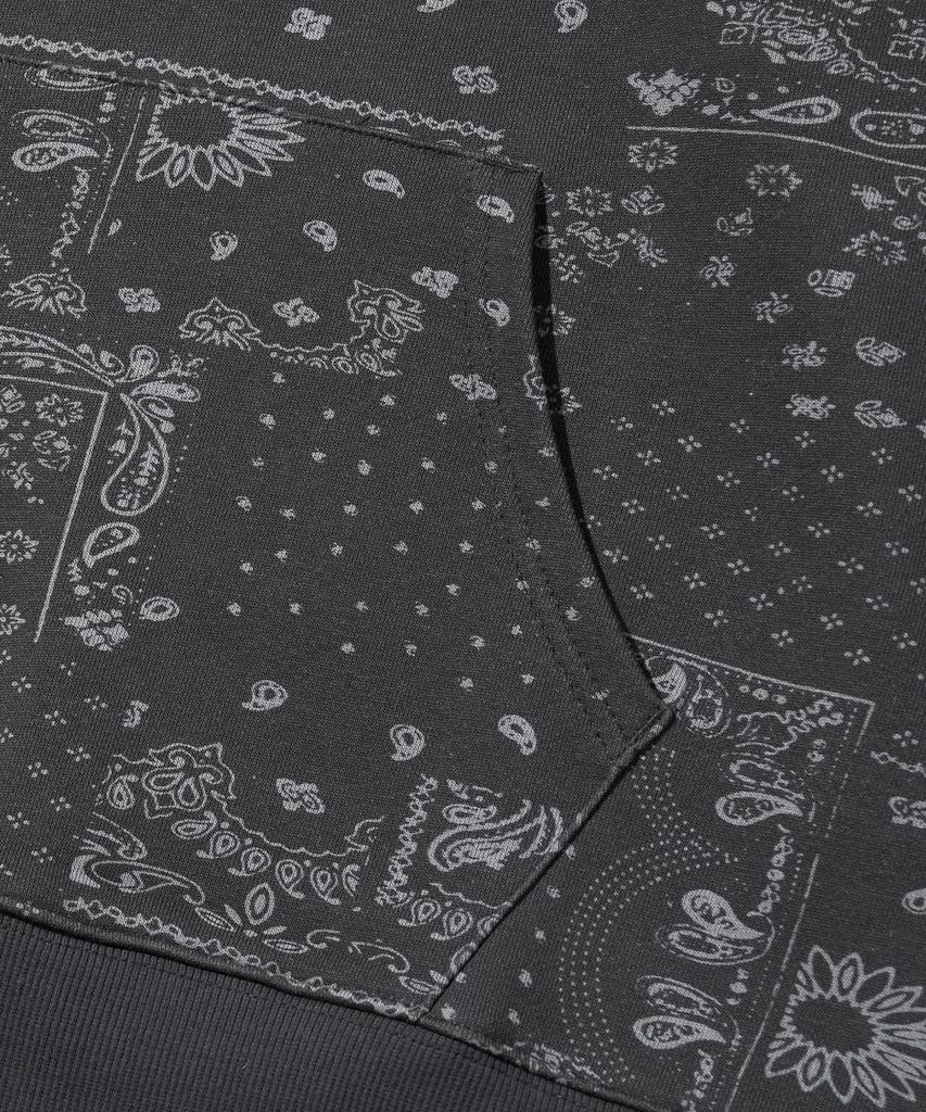 Paisley Pattern Hoodie - Black