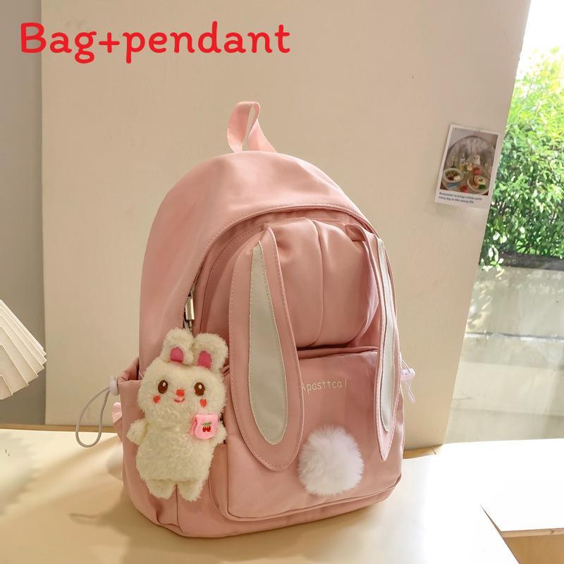 Harajuku Girl Backpack With Bunny Ears School Bag For Teens Waterresistant With Adjustable Straps