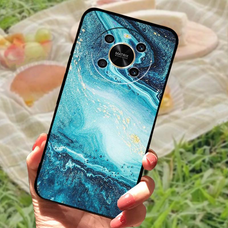 For Honor X 9 4G Case Silicone Soft Marble Protective Covers For Honor X9 Cases Fashion Black Bumper for Huawei Honor X 9 Fundas