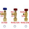 Air Conditioner Refrigerant Safety Valve for R410A & R22, 1/4" SAE 1/4" Male Adapter