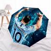 Football Player Background  pattern, automatic folding umbrella, portable and foldable design, 8 ribs, a Christmas or birthday gift.
