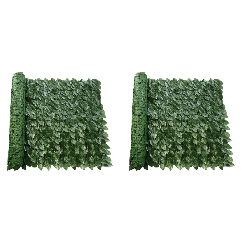 Leaf Fence Panels Plastic Artificial Hedges Fence Wall Screen Stitchable Greenery Eco-friendly Multifunctional Garden Home Decor