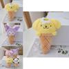 Cute Sanrio Ice Cream Plush Keychain My Melody Kuromi Panda Dog 13cm