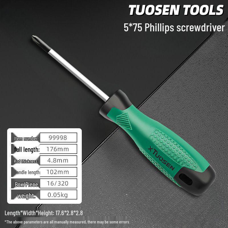 Tuoson Magnetic Phillips & Flathead Screwdriver Set for Appliance & Household Repair