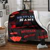 Netflix Logo Four Seasons Blanket Customized With Your Name Lightweight And Warm Perfect Gift For Home Office Camping Sofa Travel Beach Durable