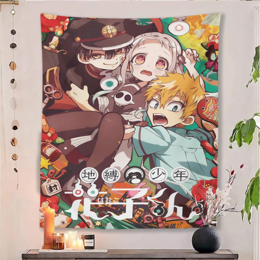 

TToiletBound Hanakokun Anime Poster Tapestry MMinamoto Wall Blanket for Room Aesthetic 74x94cm(29x37in)