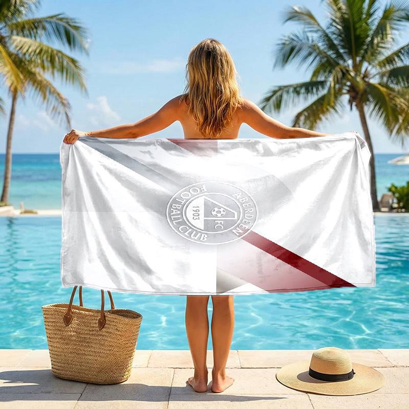 Asciugamano da Spiaggia Asciugatura Rapida Aberdeen FC Stampa Microfibra Assorbente Portatile da Viaggio Asciugamano da Nuoto