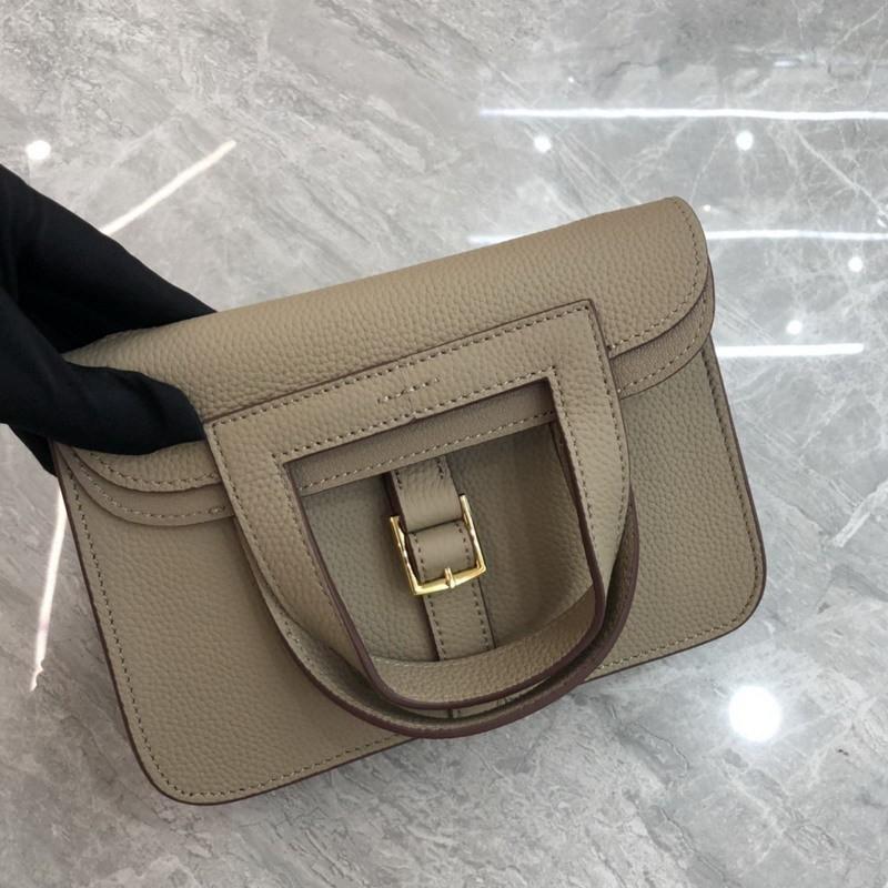 2026 Mini-Satteltasche 21,28 cm Echtes Leder Damen Umhängetasche mit goldfarbenem Verschluss