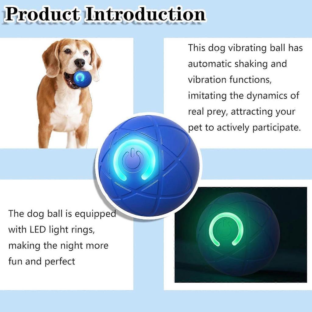 Interactive Dog Toys Dog Balls Activated Automatic Rolling Ball for Puppy Small Medium Dogs Smart Jumping Automatic Moving Bouncing and Rotating Ball 