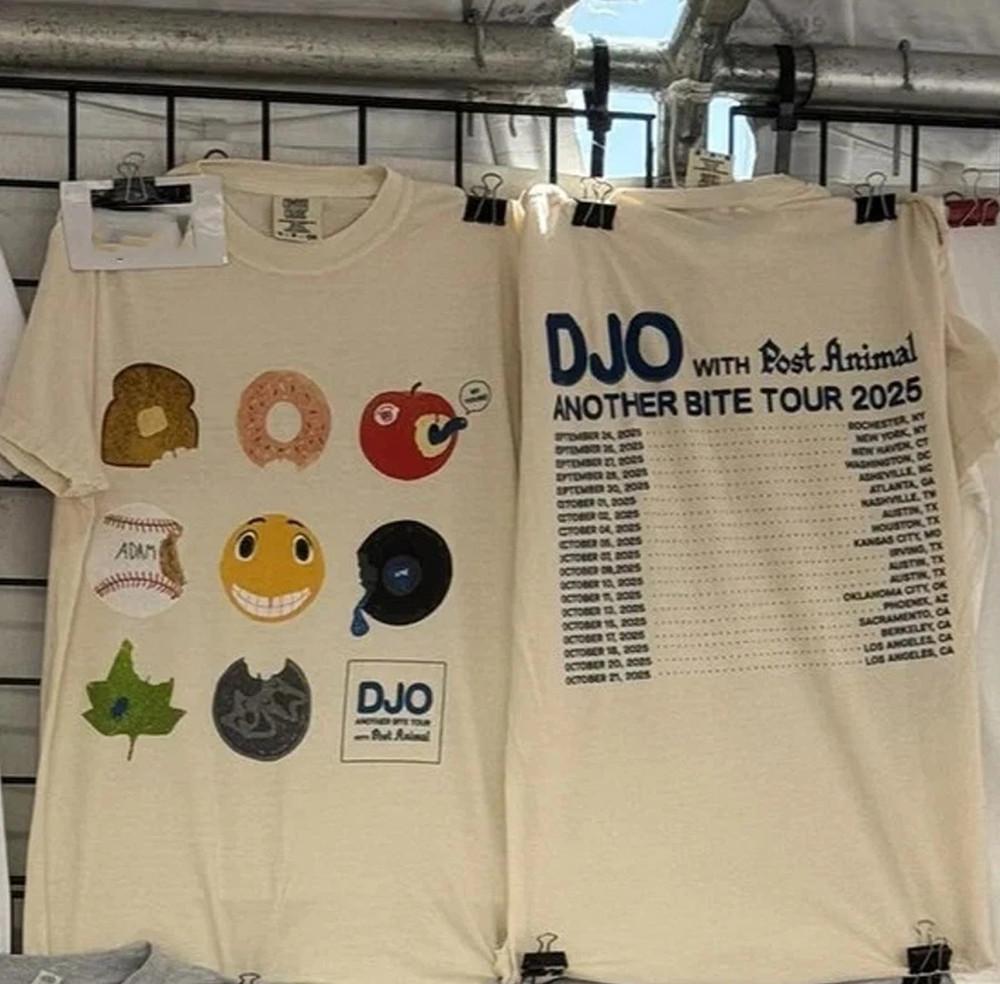 DJO Another Bite Tour 2025 Октябрь перепечатка Comfort colors Размер S-5XL Унисекс Футболка XXXL