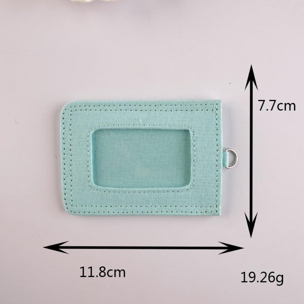 Fashion Canvas ID Badge Card Holder Card Storage Solid Color Card Holder Case Multi-Functional Credit Card Holder Work ID