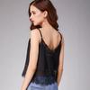 European and American Lace Splicing Satin Suspender Vest V-neck Sleeveless Bottoming Shirt Inside and Outside, Sexy Female French Style