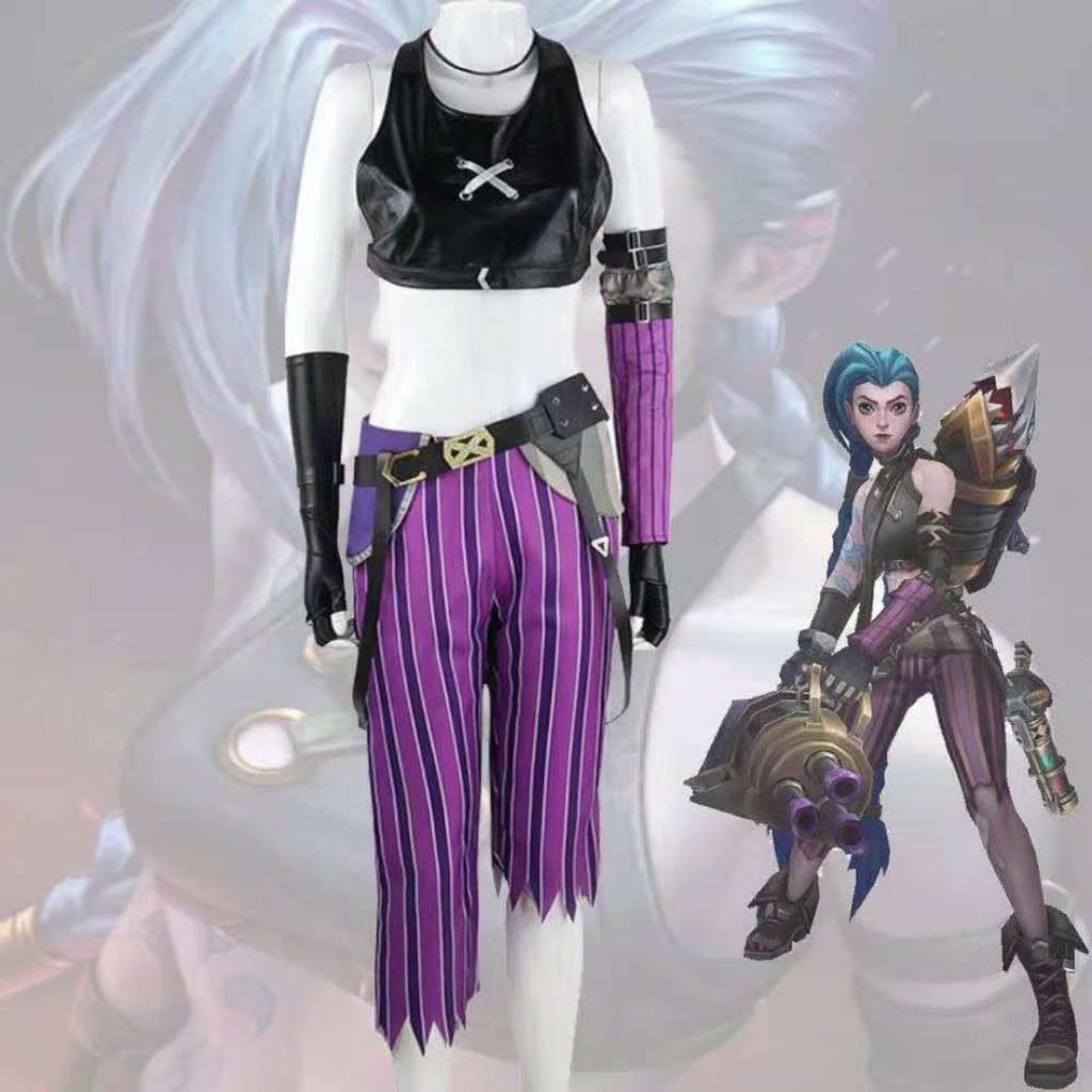 Halloween Cosplay Costume LOL Coswear League Of Legends Battle Of Two Cities Jinx Cosplay Costume Game Anime Game Cos