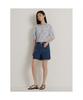 Binpolleidiseu [Daria Song] All-Over Short Sleeve Puff Blouse Sky Blue (Bf6565K51Q)
