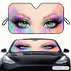 Exquisite Eye Makeup Sun Visor Car Windshield Sunshade Front Window UV Protection Heat Insulation Sun Shade Cover Foldable
