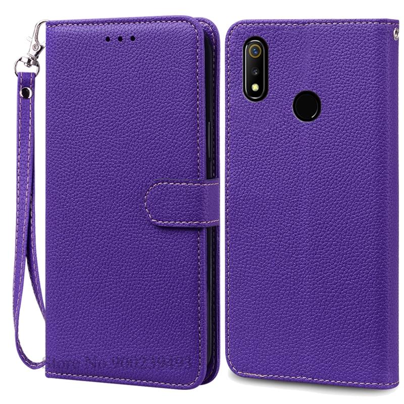 For Realme 3 Case Soft Pu Leather Flip Wallet Case For Realme 3 Pro Case Phone Cover For Realme 3 Pro Coque Fundas Bumper