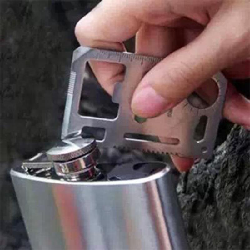 Pocket Tool Multifunction Credit Edc Outdoor Bottle Survive Gear Card Multi Multipurpose Gadget Camping Opener Wallet Kit