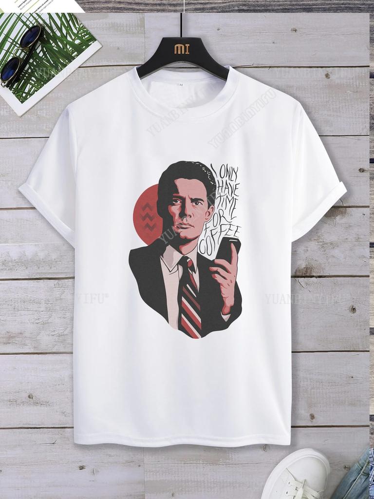 Hipster Twin Peaks Printed Unisex Shirt Loose T-shirt Top Short Sleeve O-neck Street Hot Sale