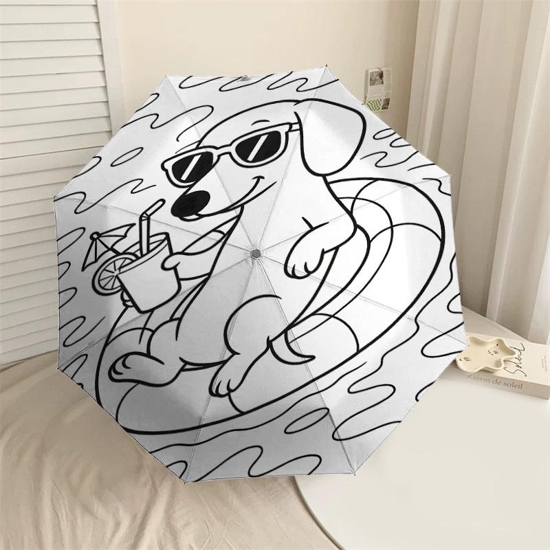 

1PC dog pool Umbrella-8-Rib Reinforced, Automatic Open, Lightweight & Durable, Cute Fashion Accessory for Outdoor-P21