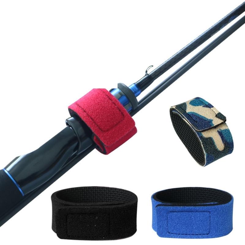 5Pcs Adjustable Tackle Holder Hook Loop Tie Slings Fishing Rod Tie Holder Straps Fishing Rod Pole Carry Straps Outdoor