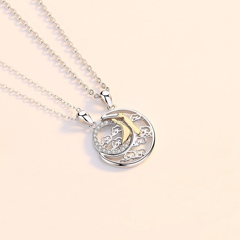 Cowherd and Weaver Girl Couple Necklace A Pair of Men and Women Students' Forest Unique Personality Versatile Pendant