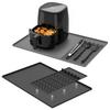 Tapis Résistant à la Chaleur en Silicone pour Friteuse à Air et Four à Micro-ondes, Dessous de Plat, Protection de Plan de Travail et de Table de Cuisson, Égouttoir à Vaisselle