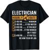 Funny Electrician Gifts - Electrician Hourly Rate Unisex T-Shirt Mens Womens Tees Top