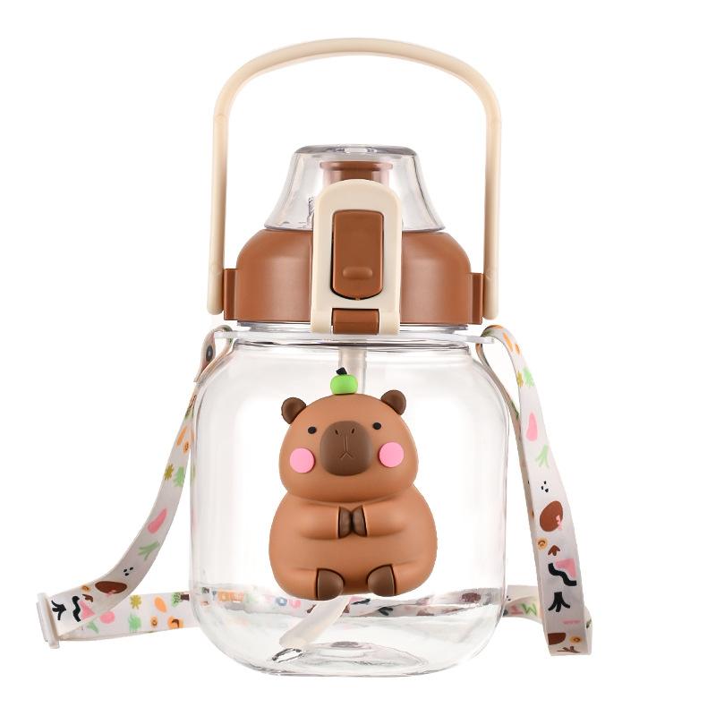 Water bottle strictly selected popular water cup cute pet animal water cup students go to school creative easy cup high value kapibara water cup
