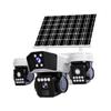 V380 Smart Home Solar-Powered Multi-Lens Dome Camera with Full-Color Night Vision and Waterproof Design