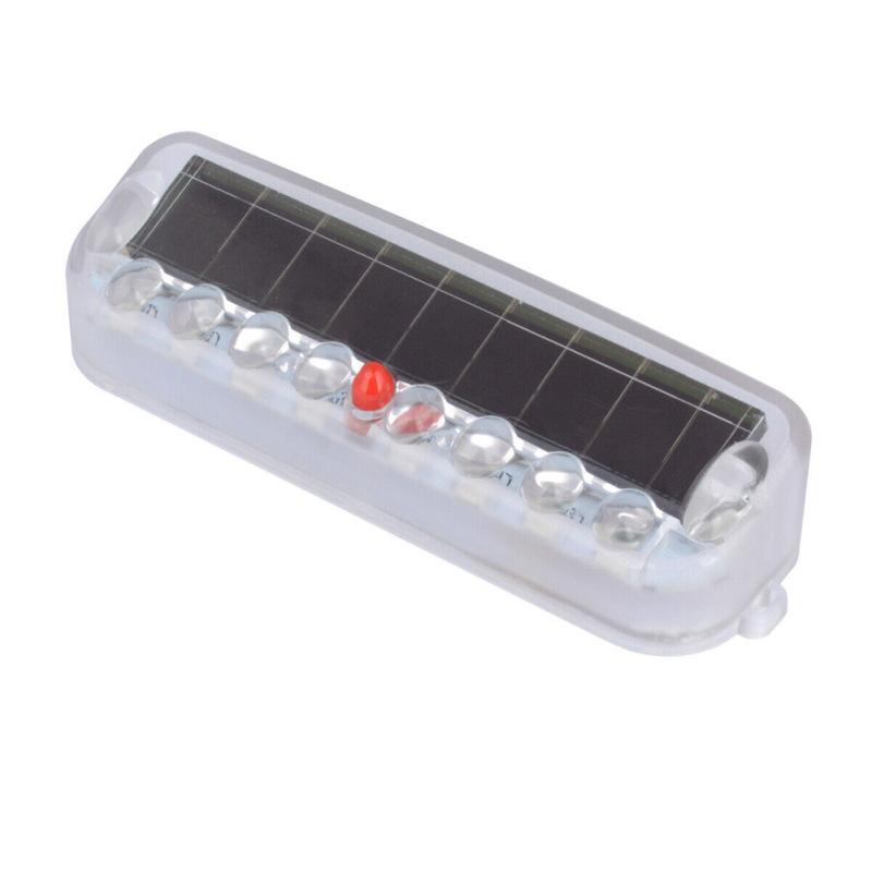 2pcs Car Strobe Light Wiring-free Solar Alarm Lights Led Warning Security System Flash Lamp