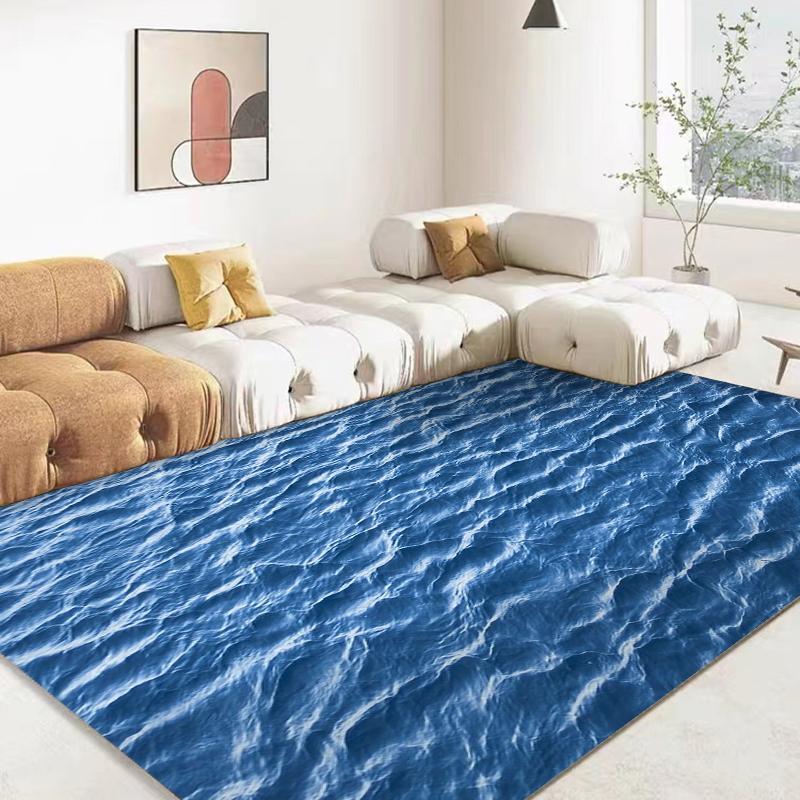3D Ocean Sea Water Rug Sea Carpet for Living Room Rugs Home Floor Decor Living Room Child Play Mats Decoration Hotel Lounge Mat