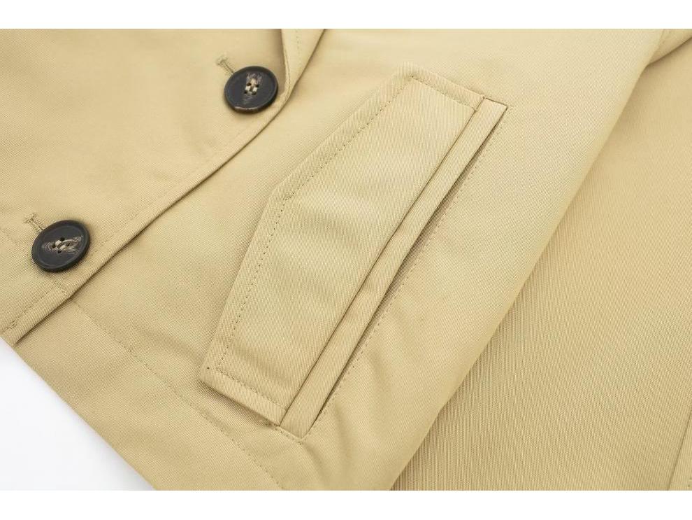 Nový jarní dámský ležérní krátký trenčkot ve streetovém stylu