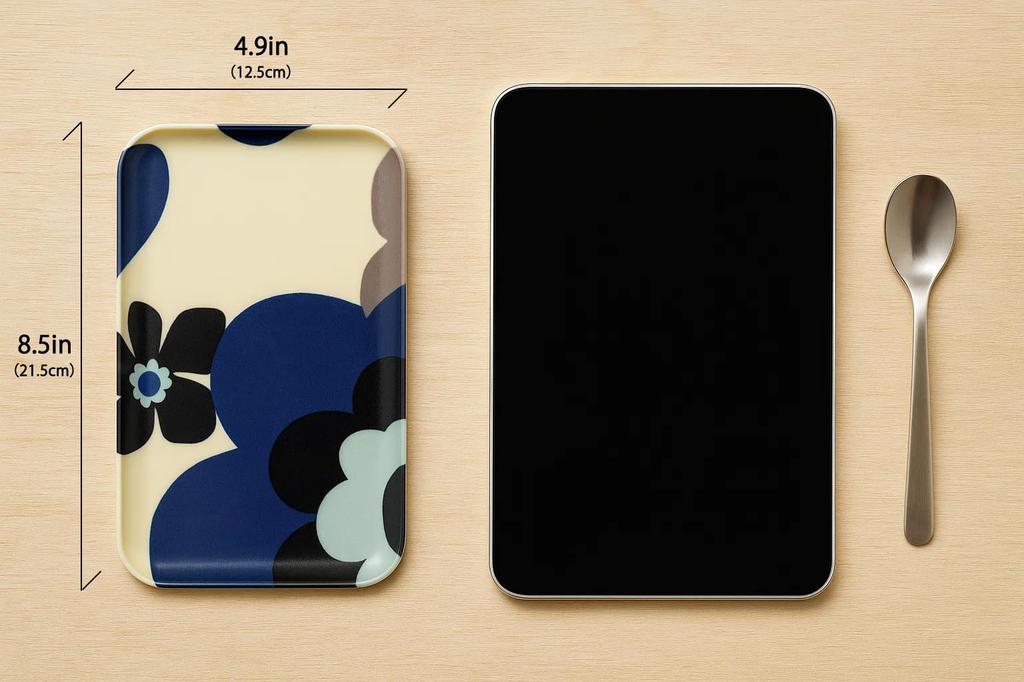 Tatsucraft NR Caster Tray, SS, 21.5cm, Web Original Model, Nordic Style, Fuhura Blue, Non-Slip, Microwave-Safe, Tray, Tray, Stylish, Plastic, Large