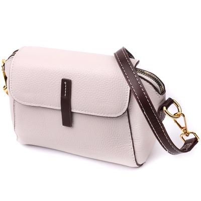 Small Bag for Women Made of Genuine Leather Vintage Bag 22266 White