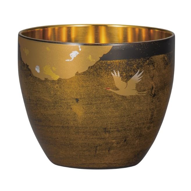 

Лак Маэджу Лак (Сима) Двухслойная чашка для саке, Блестящий сандал, Черный, 8K-509