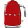 Wasserkocher SMEG 50er Jahre Stil KLF03RDEU - Rot - 1,7L - 2400W - Anti-Kalk und Warmhaltefunktion