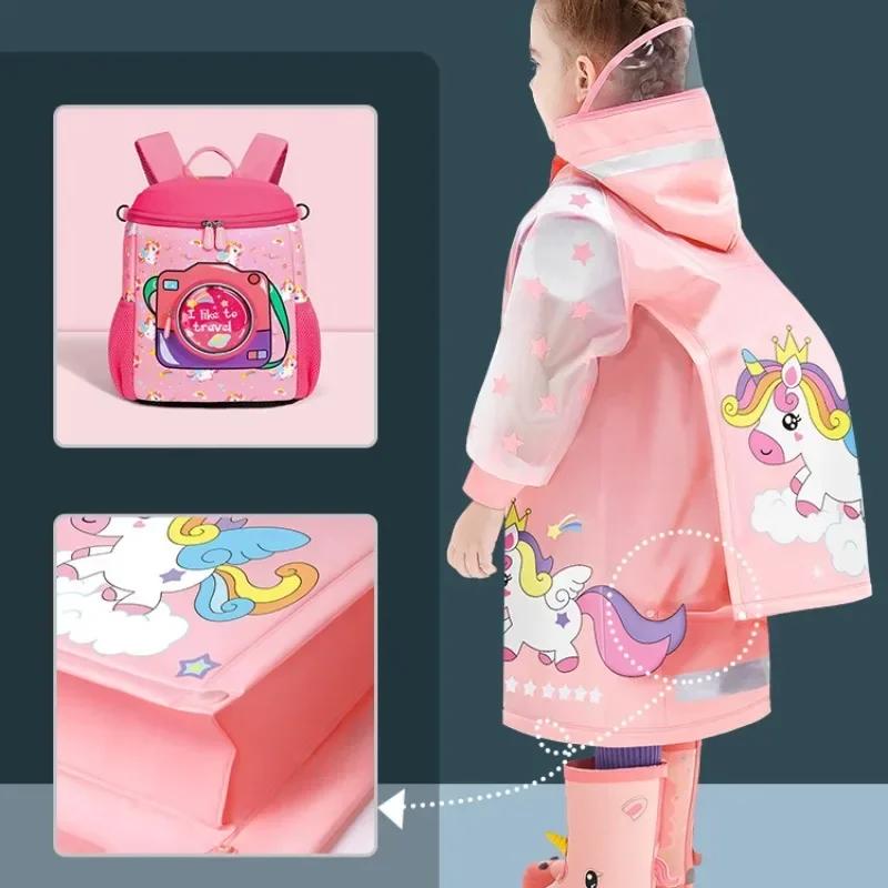 Kinderregenmäntel Cartoon Kinder Wasserdichtes Regenponcho Jungen Mädchen Regenjacken Baby Regenmantel Outfits Dinosaurier Niedliche Regenbekleidung