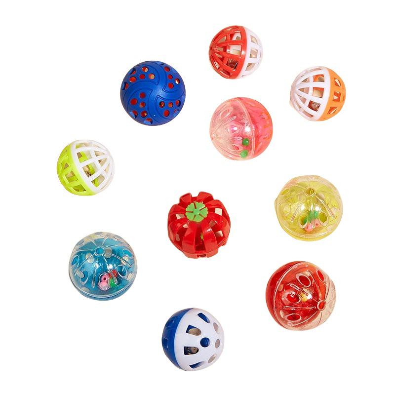 Colorful Sounding Cat Toy: Mesh Bell Ball for Self-Play and Biting