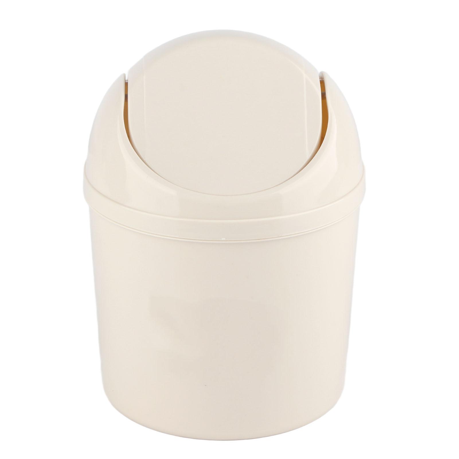 

Мини настольный мусорный бак PP компактный интимный дизайн крышки мусорный бак для дома кухонный стол спальня белый